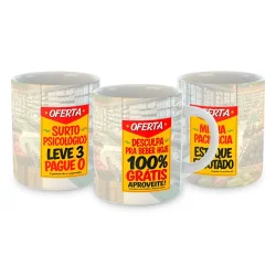 Caneca Criativa para Presente Cartazista de Supermercado
