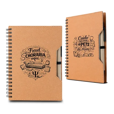 Caderno Ecológico Estilo Kraft Frases de Profissões