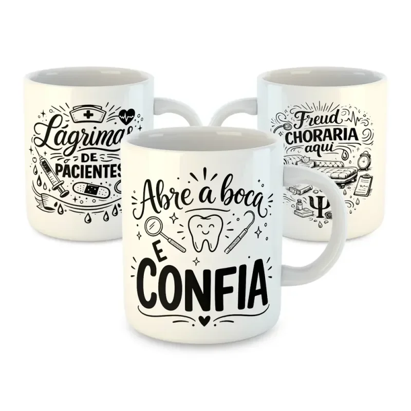 Caneca 400ml Frases Engraçadas Profissões