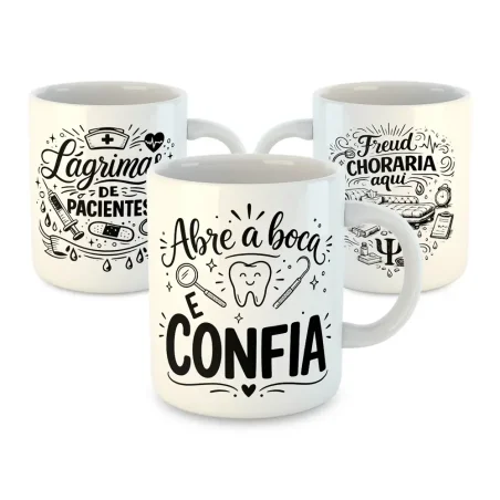 Caneca 400ml Frases Engraçadas Profissões