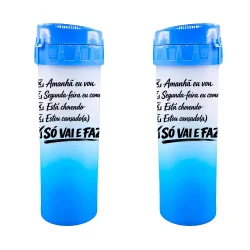 Garrafa para Academia - Azul - Checklist