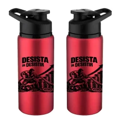 Garrafa para Academia - Vermelho - Desista de desistir