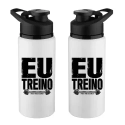 Garrafa para Academia - Branco - Para poder comer