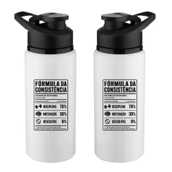 Garrafa para Academia - Branco - Tabela Nutricional