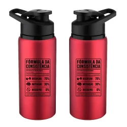 Garrafa para Academia - Vermelho - Tabela Nutricional
