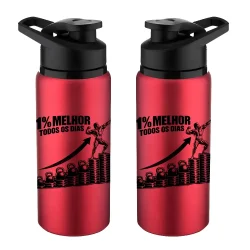 Garrafa para Academia - Vermelho - 1 porcento