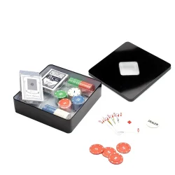 Kit Poker 100 Fichas Estojo Metálico Completo | Áurea Brindes