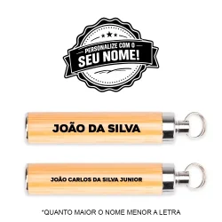 Lanterna Bambu Personalizada com Nome - 1 Enviar Nome (Letra Grossa)