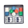 Kit Poker 100 Fichas Estojo Metálico Completo | Áurea Brindes