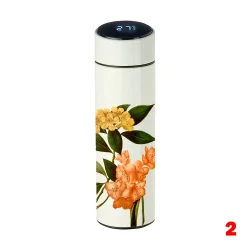 Floral 2 Garrafa Térmica Digital LED Coleção Botânica Clássica Florais, 500ml