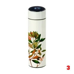 Floral 3 Garrafa Térmica Digital LED Coleção Botânica Clássica Florais, 500ml