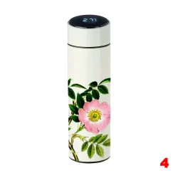 Floral 4 Garrafa Térmica Digital LED Coleção Botânica Clássica Florais, 500ml