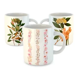 Caneca Coleção Botânica Clássica - Florais, 400ml Capa