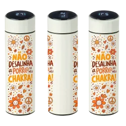 Garrafa Térmica Inox LED Frases Engraçadas - Não desalinha