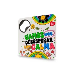 Porta-Copos com Abridor de Garrafas Embutido - Desesperar com calma