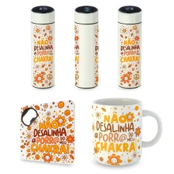 Kit Sincerão: Caneca, Garrafa e Porta-Copos - Não desalinha