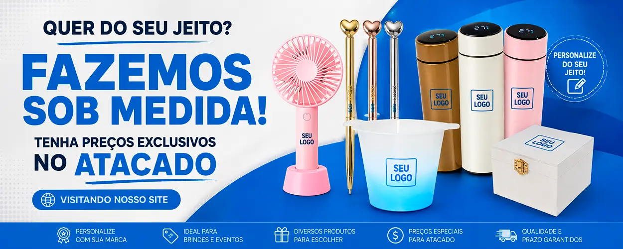 Banner de Site de Orçamentos para Produtos Personalizados
